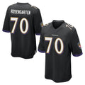B.Ravens #70 Roger Rosengarten Player Black Home Game Jdoa Stitched Jerseys
