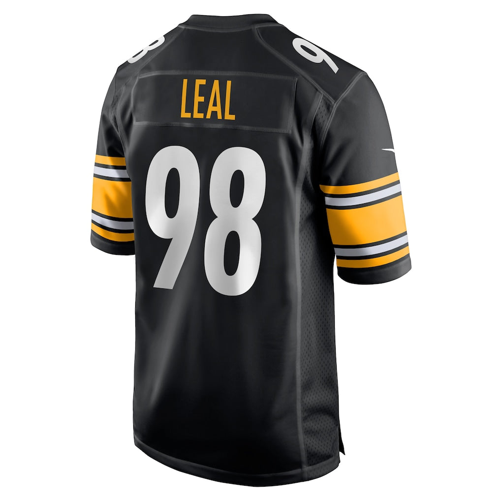 Jdoa P.Steelers #98 DeMarvin Leal Black Game Player Jersey