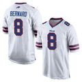 B.Bills #8 Terrel Bernard Player White Home Game Jdoa Stitched Jerseys