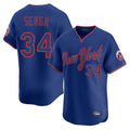 NY.Mets #34 Kodai Senga Player Royal T-shirt Home Limited Elite Jdoa Stitched Jerseys