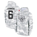 J.Jaguars #6 Antonio Johnson Player Arctic Camo Salute to Service Hoodies Limited Game Jdoa Stitched Jerseys