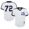 C.White Sox #72 Carlton Fisk Player White Mitchell & Ness Cooperstown Collection Mesh Game Jdoa Stitched Jerseys