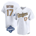 LA.Dodgers #17 Shohei Ohtani Player Gold World Series Meet Collection Limited Home Jdoa Stitched Jerseys
