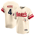 LA.Angels #4 Christian Moore Player Cream City Connect Limited Home Jdoa Stitched Jerseys