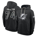 M.Dolphins #74 Kadyn Proctor Player 2026 Black Logo Pullover Hoodies Limited Game Jdoa Stitched Jerseys