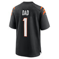 Jdoa C.Bengals #1 Dad Black Game Jersey