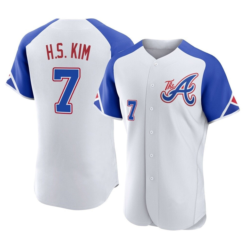 A.Braves #7 Ha-Seong Kim Player White City Connect Limited Elite Home Game Jdoa Stitched Jerseys