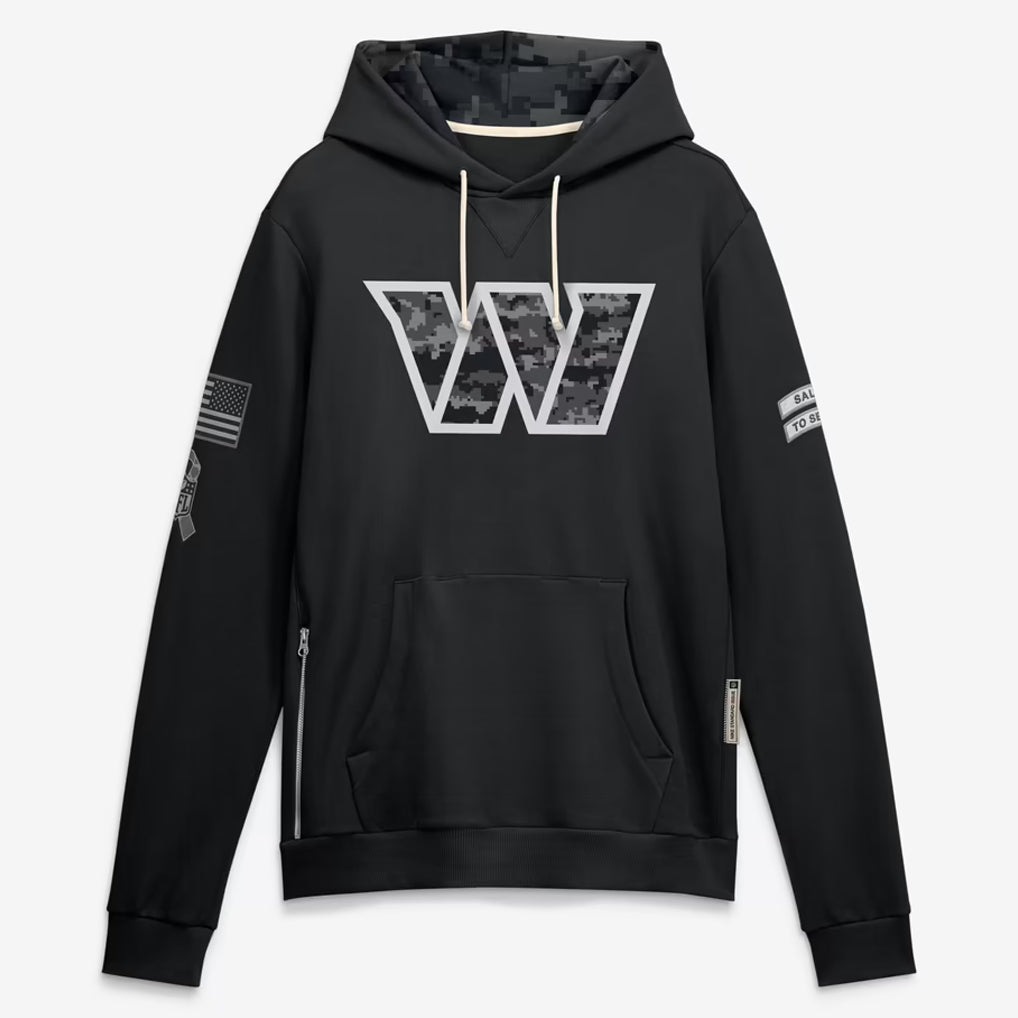 W.Commanders 2026 Black Logo Pullover Hoodies Limited Game Edoa Stitched Jerseys