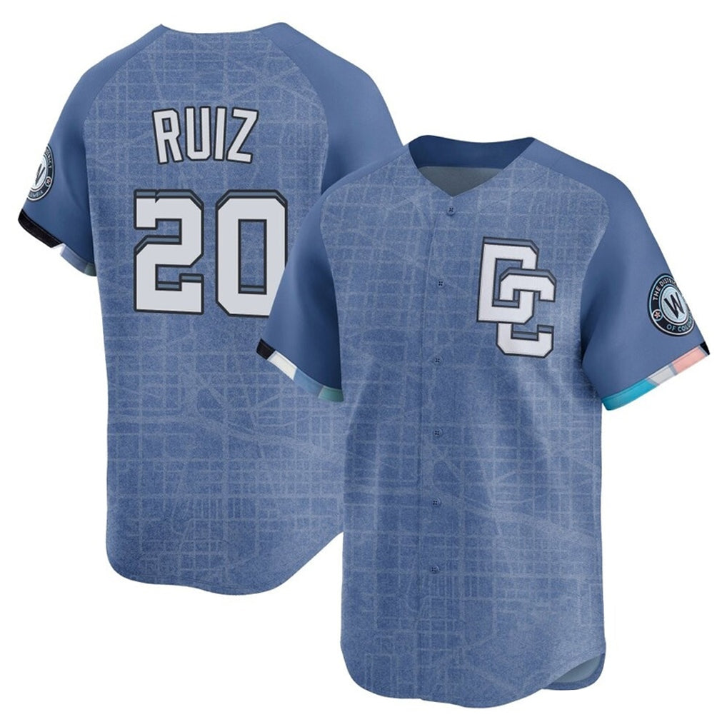 W.Nationals #20 Keibert Ruiz Player Light Blue Limited City Connect Jdoa Stitched Jerseys