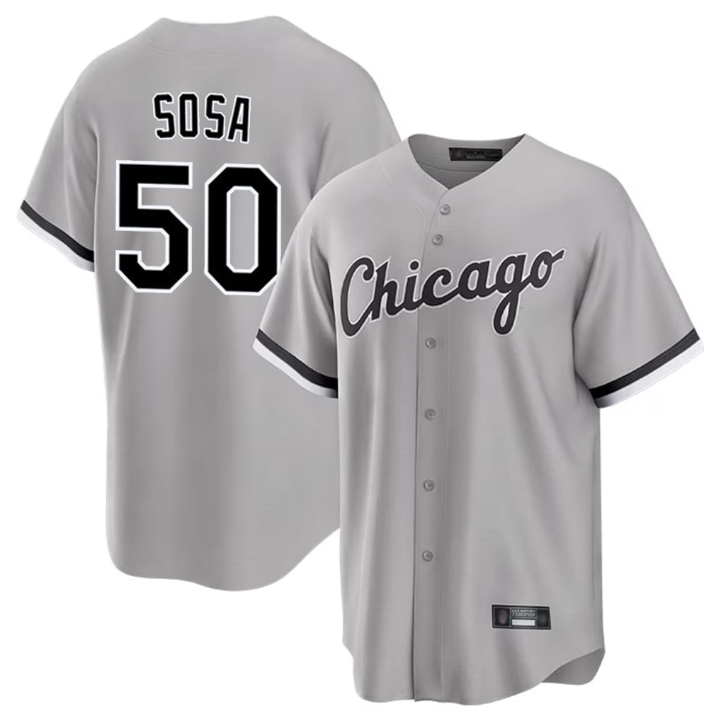 C.White Sox #50 Lenyn Sosa Player Gray Home Game Jdoa Stitched Jerseys