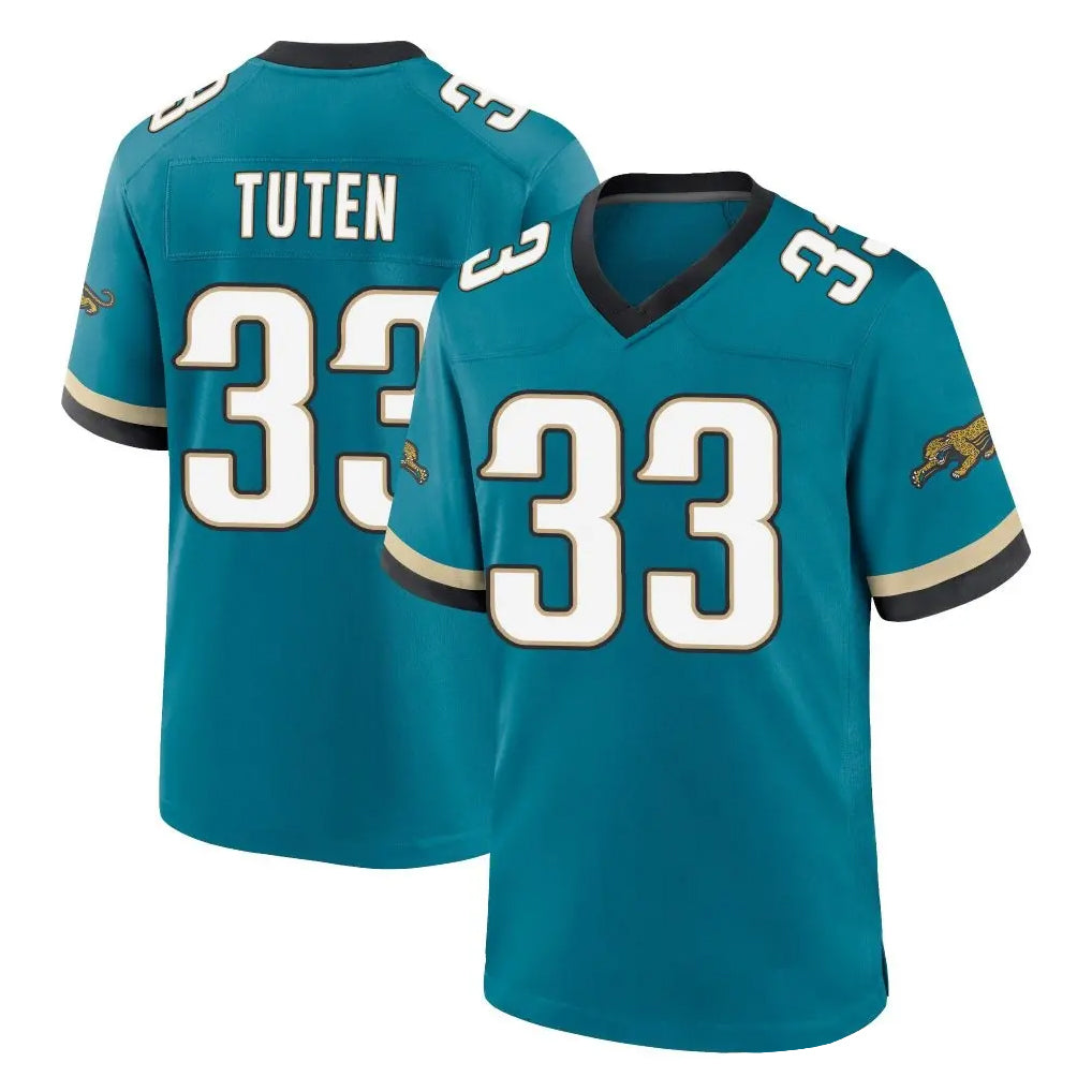 J.Jaguars #33 Bhayshul Tuten Player Teal Prowler Throwback Limited Home Game Jdoa Stitched Jerseys