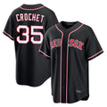B.Red Sox #35 Garrett Crochet Player Black Out Home Game Jdoa Stitched Jerseys