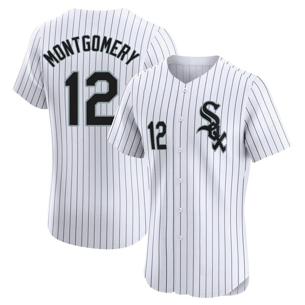 C.White Sox #12 Colson Montgomery Player White Stripe Limited Elite Home Jdoa Stitched Jerseys