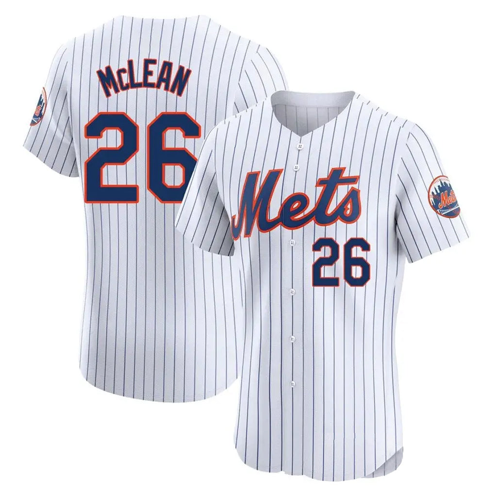 NY.Mets #26 Nolan McLean Player White Home Limited Elite Jdoa Stitched Jerseys
