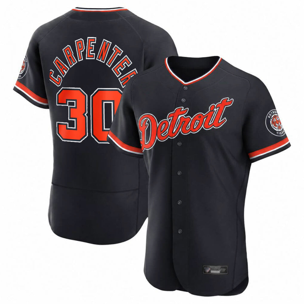 D.Tigers #30 Kerry Carpenter Player Navy Limited Elite Home Game Jdoa Stitched Jerseys