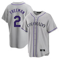 C.Rockies #2 Tyler Freeman Player Gray Game Home Jdoa Stitched Jerseys