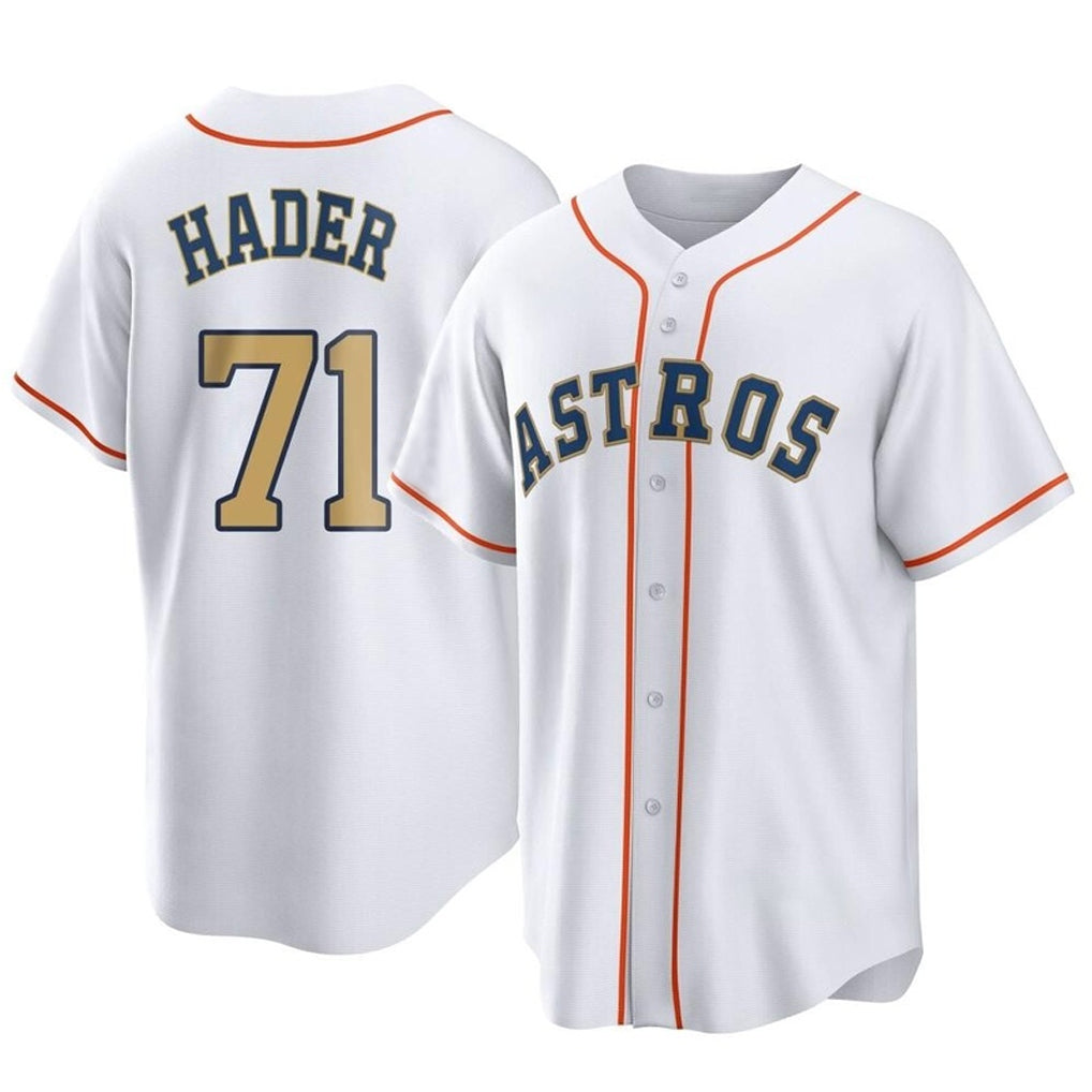 H.Astros #71 Josh Hader Player Gold Collection Game Home Jdoa Stitched Jerseys
