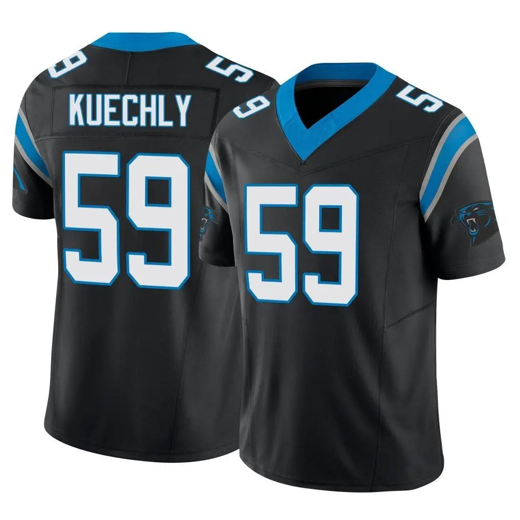 C.Panthers #59 Luke Kuechly Player Black Vapor F.U.S.E. Limited Home Game Jdoa Stitched Jerseys
