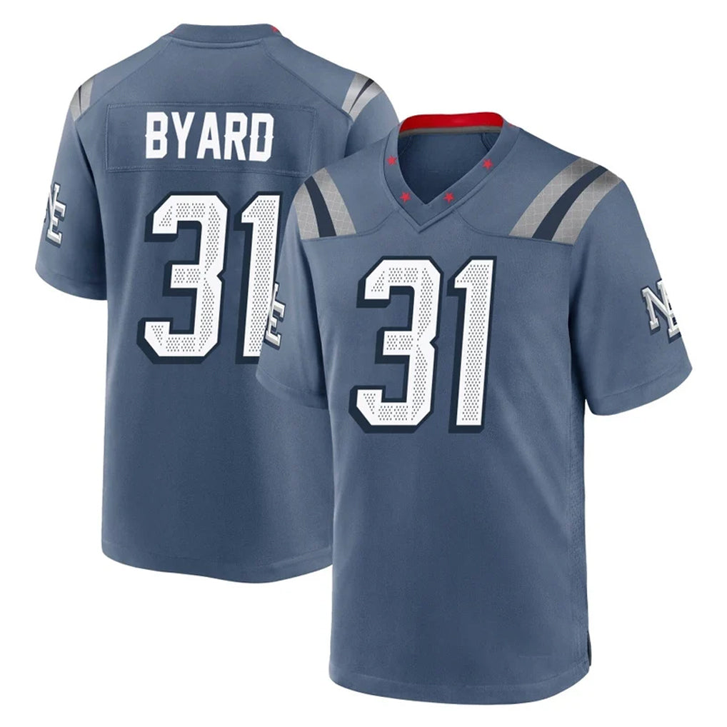 NE.Patriots #31 Kevin Byard Player Blue Rivalries Collection Home Game Jdoa Stitched Jerseys