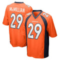 D.Broncos #29 Ja'Quan McMillian Player Orange Color Home Game Jdoa Stitched Jerseys