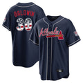A.Braves #30 Drake Baldwin Player Navy USA 250 Fourth Of July Limited Home Game Jdoa Stitched Jerseys