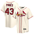 St. Louis Cardinals #43 Pedro Pages Player Cream Home Game Jdoa Stitched Jerseys