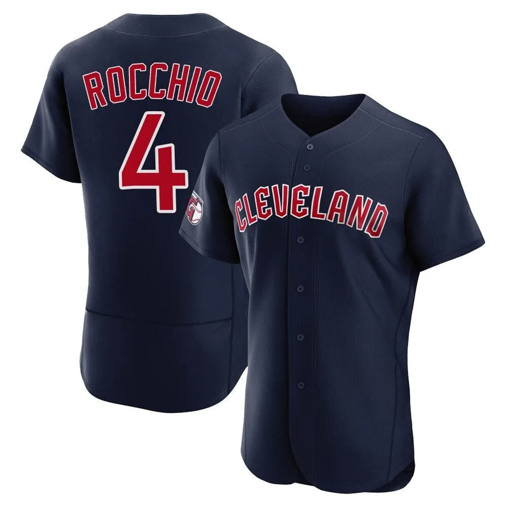 C.Guardians #4 Brayan Rocchio Player Navy Limited Elite Home Jdoa Stitched Jerseys