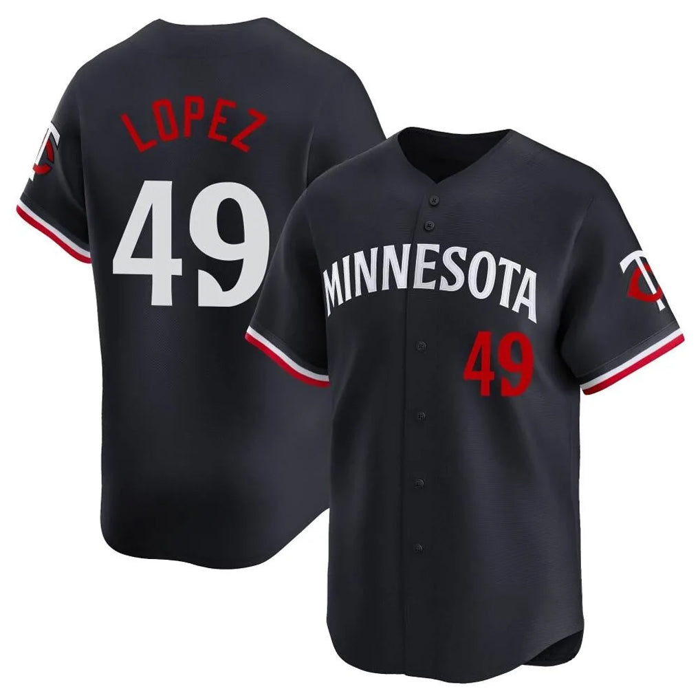 M.Twins #49 Pablo Lopez Player Navy Home Limited Jdoa Stitched Jerseys