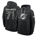 M.Dolphins #72 Jonah Savaiinaea Player 2026 Black Logo Pullover Hoodies Limited Game Jdoa Stitched Jerseys