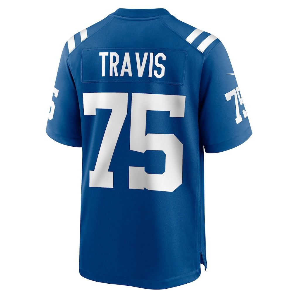 Jdoa IN.Colts #75 Jalen Travis Royal Team Game Jersey