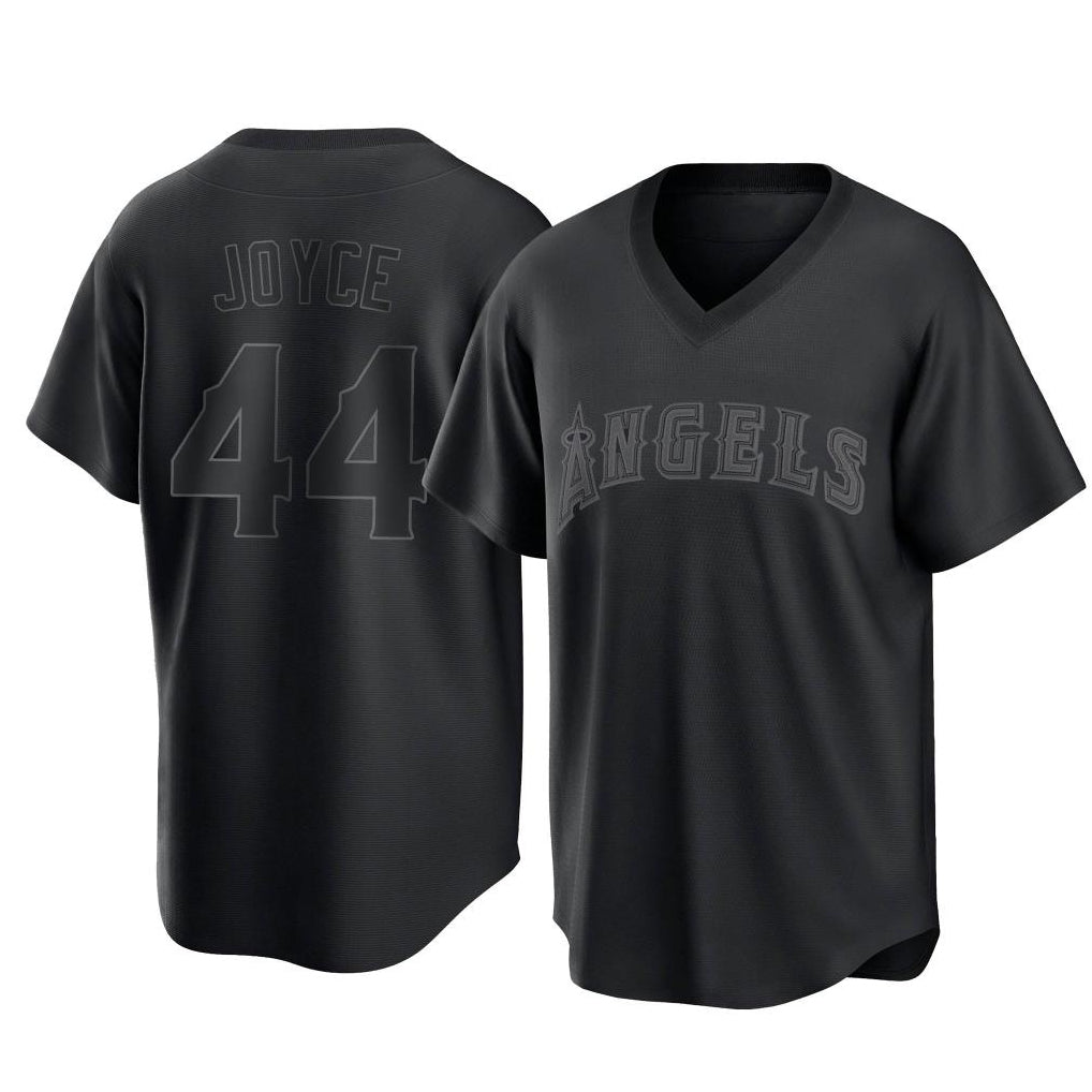 LA.Angels #44 Ben Joyce Player Black Pitch Fashion T-shirt Jdoa Stitched Jerseys