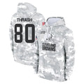 C.Browns #80 Jamari Thrash Player Arctic Camo Salute to Service Hoodies Limited Game Jdoa Stitched Jerseys