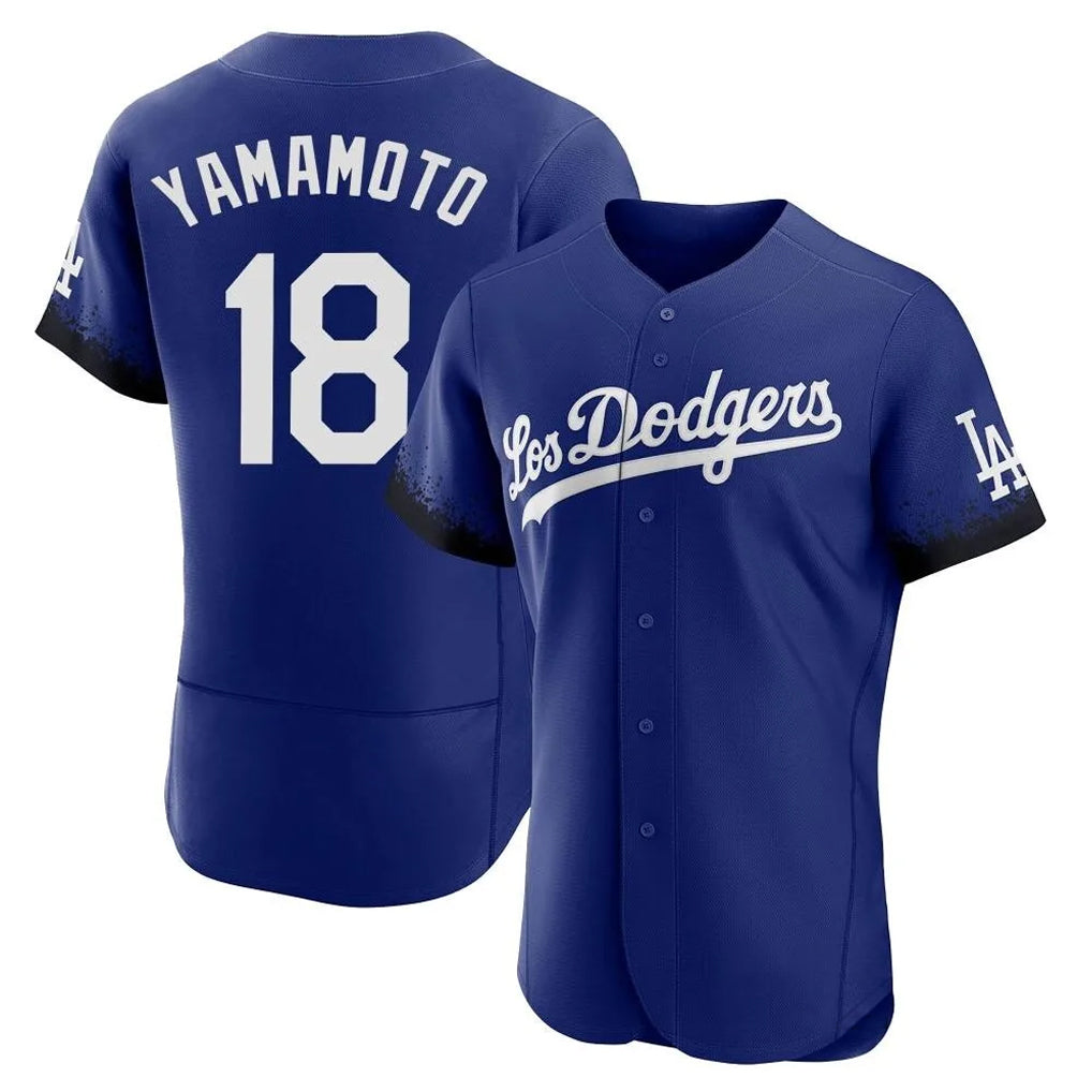 LA.Dodgers #18 Yoshinobu Yamamoto Player Royal City Connect Elite Home Jdoa Stitched Jerseys