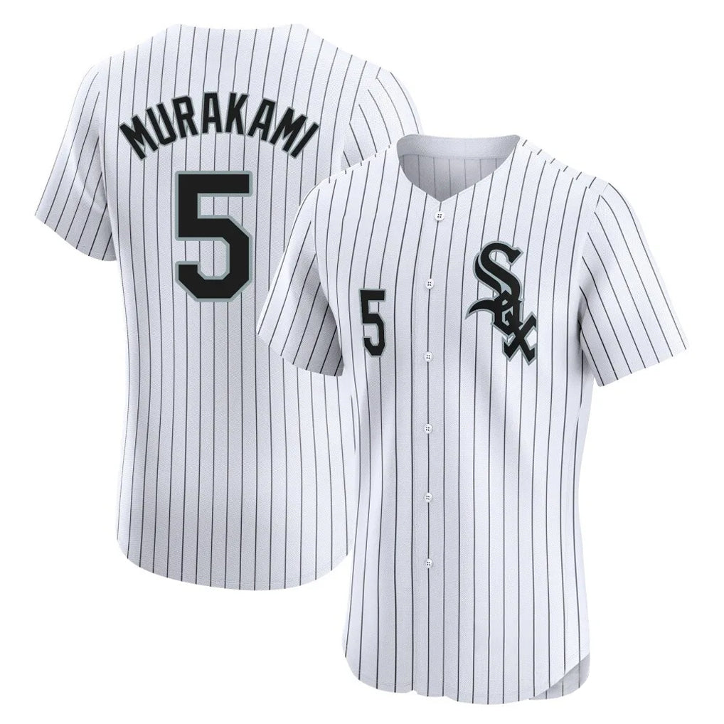 C.White Sox #5 Munetaka Murakami Player White Stripe Limited Elite Home Jdoa Stitched Jerseys