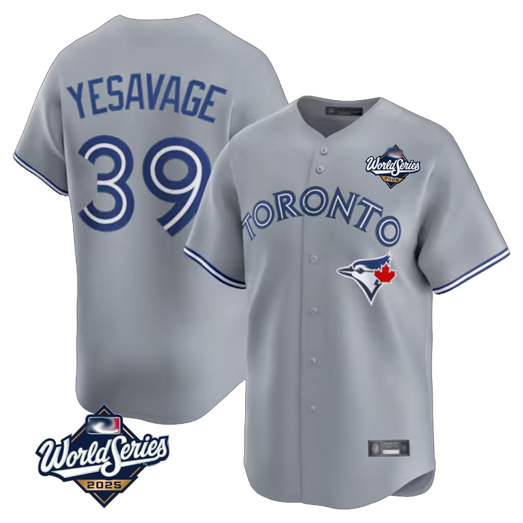 T.Blue Jays #39 Trey Yesavage Player Gray 2025 American League Limited All Jdoa Stitched Jerseys