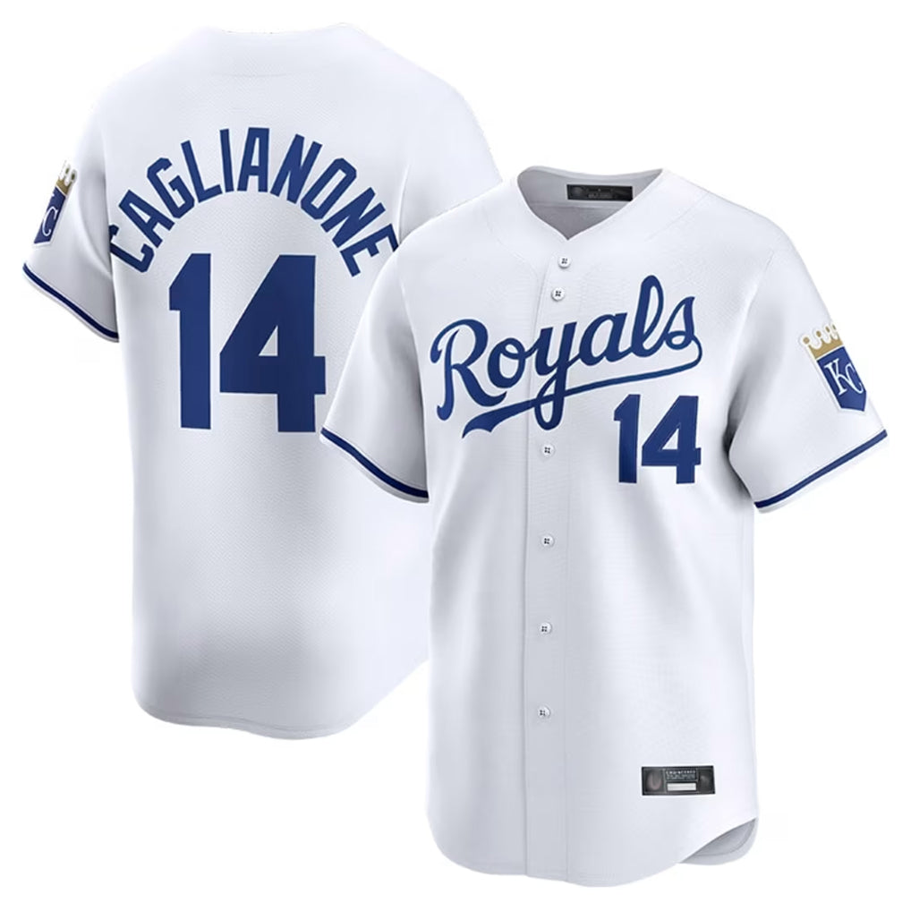 KC.Royals #14 Jac Caglianone Player White Alt Limited Home Jdoa Stitched Jerseys