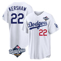 LA.Dodgers #22 Clayton Kershaw Player White World Series Home Game Jdoa Stitched Jerseys