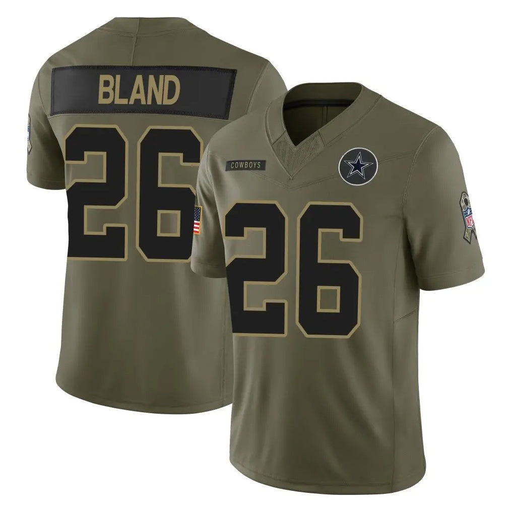 D.Cowboys #26 DaRon Bland Player Olive 2025 Salute to Service Limited Home Game Jdoa Stitched Jerseys