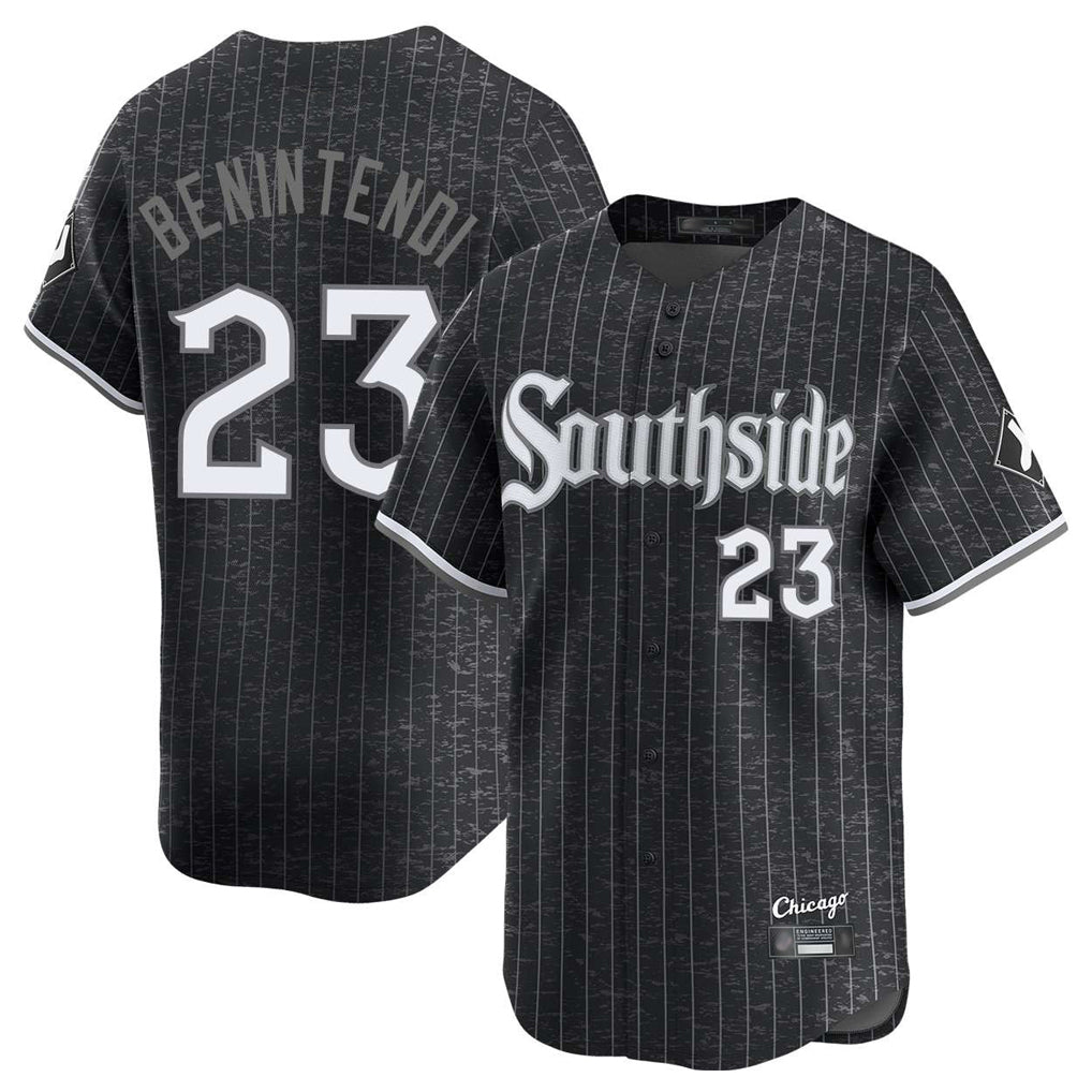 C.White Sox #23 Andrew Benintendi Player Black City Connect Limited Home Jdoa Stitched Jerseys