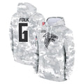 A.Falcons #6 Nick Folk Player Camo Arctic Salute to Service Hoodies Limited Jdoa Stitched Jerseys