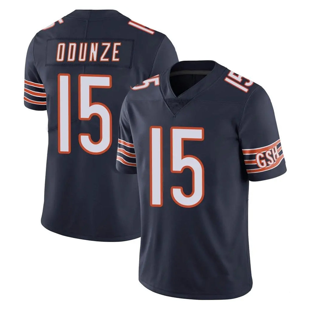 C.Bears #15 Rome Odunze Player Navy Vapor Untouchable Limited Home Game Jdoa Stitched Jerseys