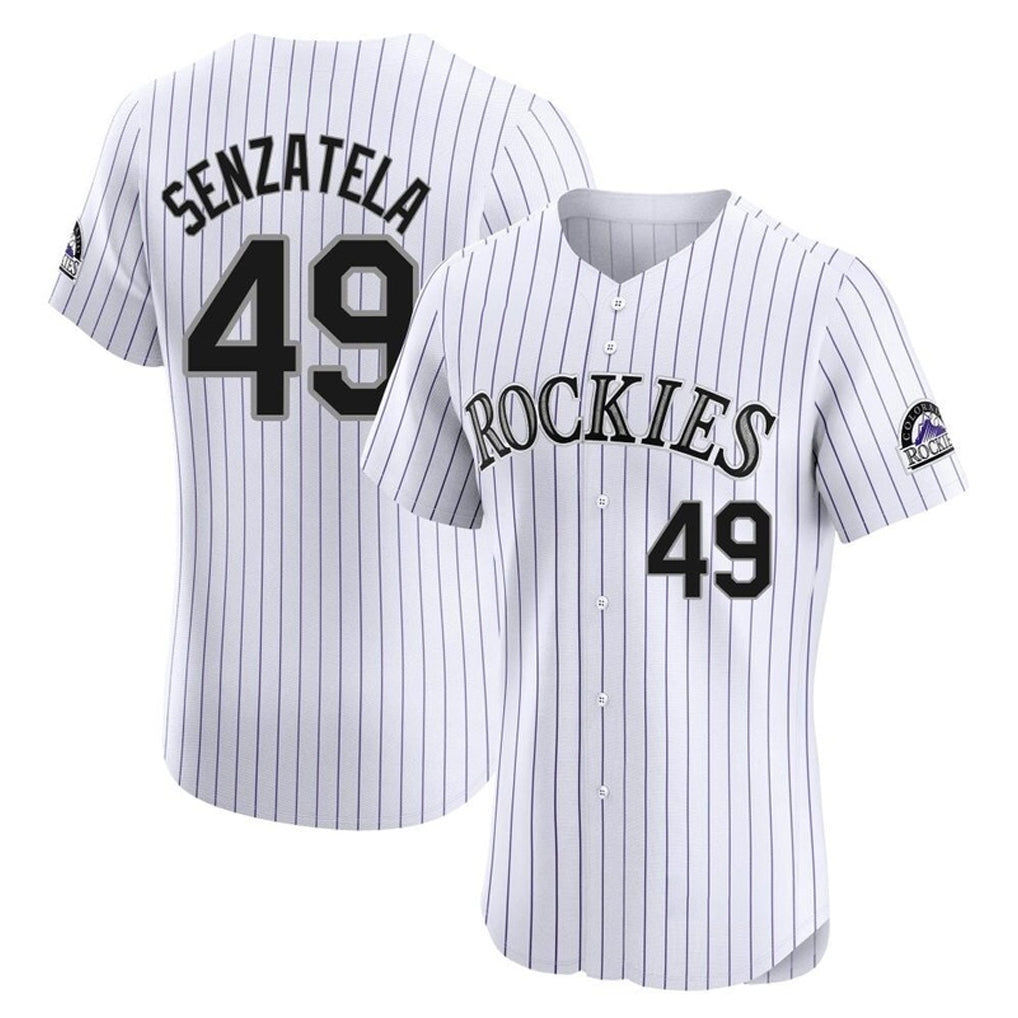 C.Rockies #49 Antonio Senzatela Player White Limited Elite Home Jdoa Stitched Jerseys