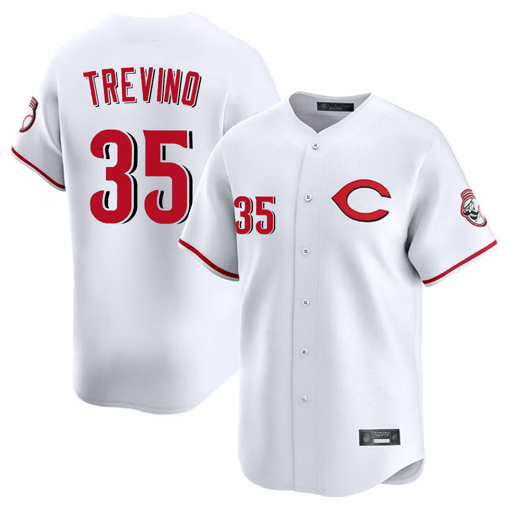 C.Reds #35 Jose Trevino Player White Limited Home Jdoa Stitched Jerseys