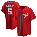 W.Nationals #5 CJ Abrams Player Red Replica Alternate Game Jdoa Stitched Jerseys