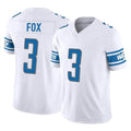 D.Lions #3 Jack Fox Player White Vapor F.U.S.E. Limited Home Game Jdoa Stitched Jerseys