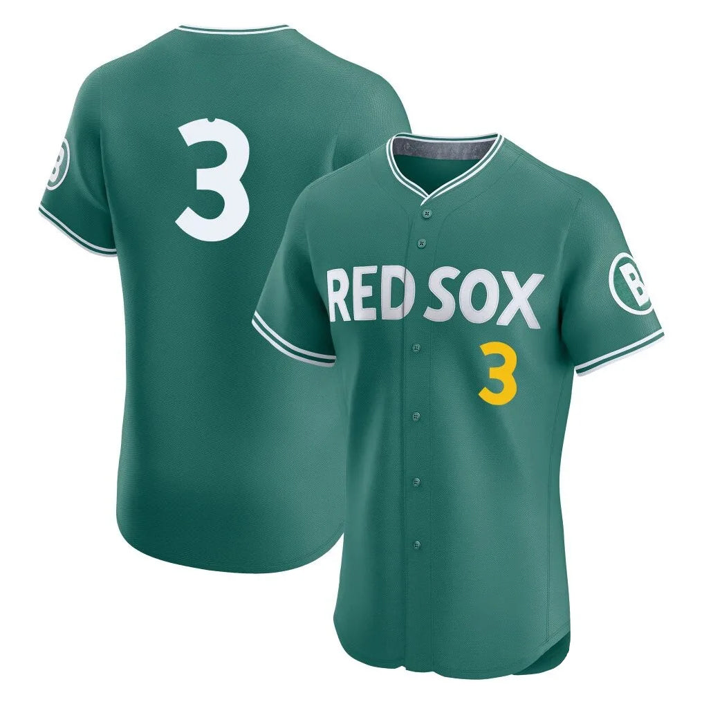 B.Red Sox #3 Ceddanne Rafaela Player Green City Connect Limited Elite Home Game Jdoa Stitched Jerseys