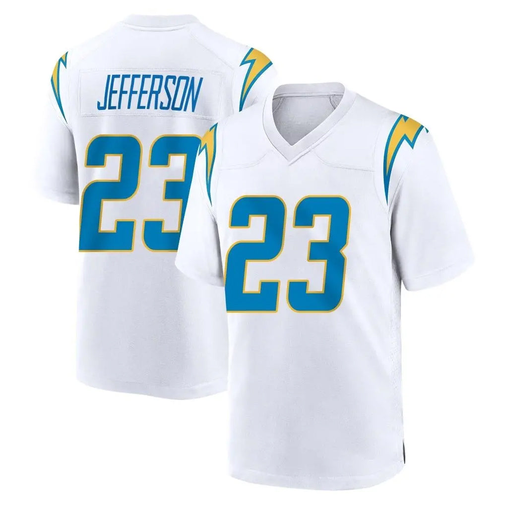 LA.Chargers #23 Tony Jefferson Player White Home Game Stitched Jerseys