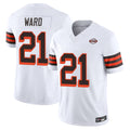 C.Browns #21 Denzel Ward Player White Limited Vapor F.U.S.E. Alternate Game Jdoa Stitched Jerseys