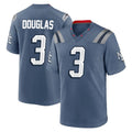 NE.Patriots #3 DeMario Douglas Player Blue Rivalries Collection Home Game Jdoa Stitched Jerseys