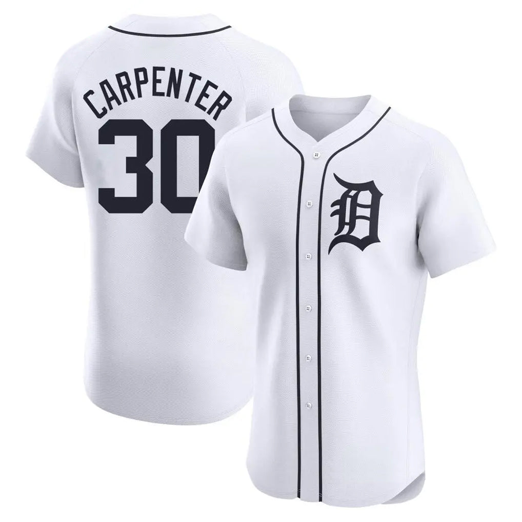 D.Tigers #30 Kerry Carpenter Player White Limited Elite Home Jdoa Stitched Jerseys
